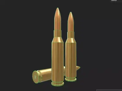 145x114mm Soviet Ammo Low-poly 3D model
