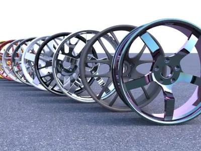 Aftermarket Tuner Wheels Free Free 3D model