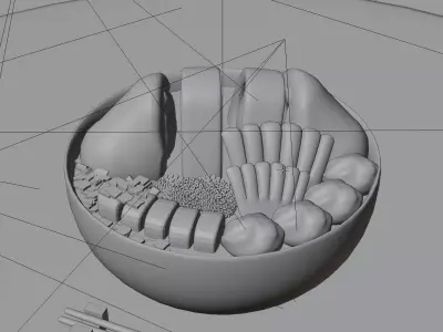 Pempek 3D model