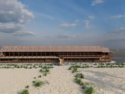 Hotel Beach-Hotel Beach Resort 3D model