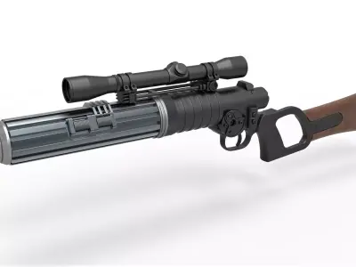 Boba Fett blaster carbine from The Mandalorian TV series 3D model