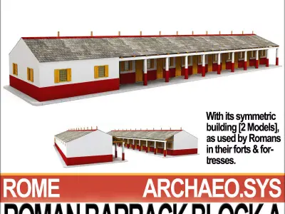 Roman Barrack Block A 3D model