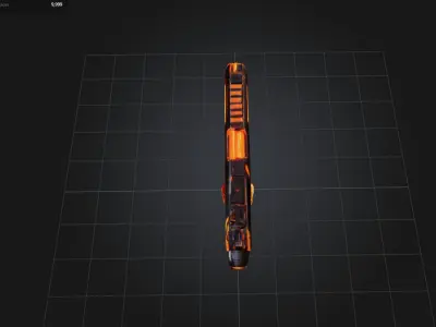  sci-fi laser pistol 3D model