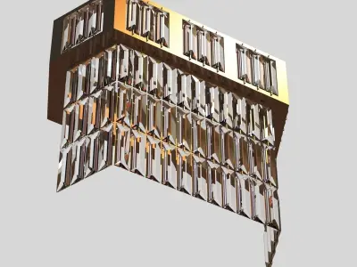 or illuminazione custom made brass sconce 3D model