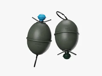 M39 Eihandgranate in blue green Pack Low-poly 3D model