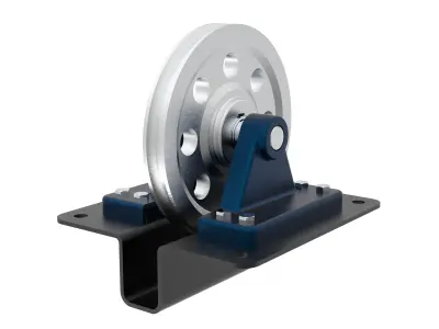 Pulley brass 3D model