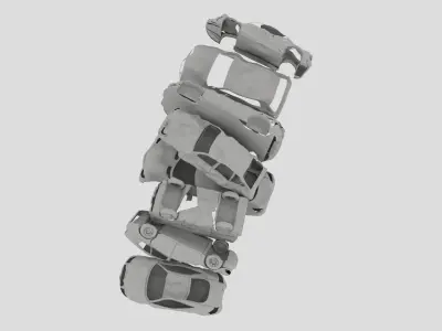 Destroyed cars Vol 2 3D model