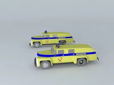 Fictional Soviet Police Car Free 3D model
