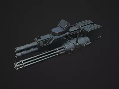 Machine Gun Free 3D model