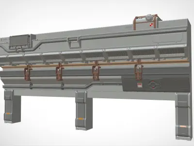 sci-fi Architecture kitbash 14 3D model