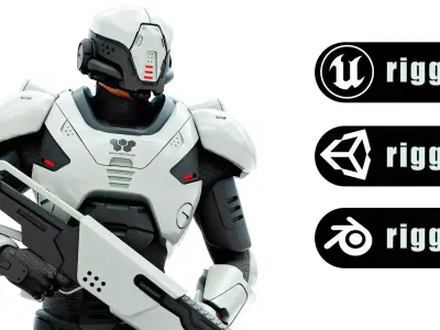 CYBORG SOL-20 Rigged for Unreal Engine - Unity - MIXAMO 3D model