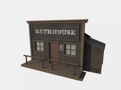 Bathhouse Store Low-poly 3D model