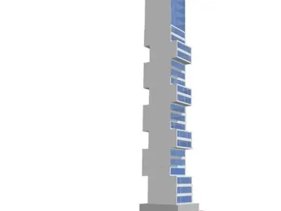 Commercial high-rise 03 3D model