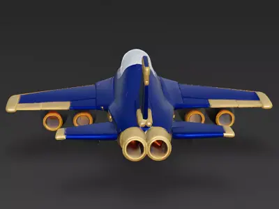 Royal Navy Interceptor Jet 3D Model Low-poly 3D model