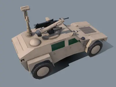 RST-V Shadow Hybrid Tactical Vehicle Low-poly 3D model
