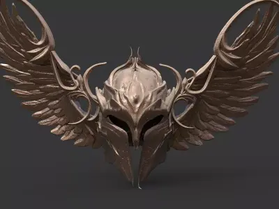 Warrior Valkyrie Angel helmet  3D model