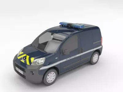 gendarmerie Peugeot Bipper 3D model