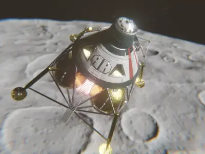 Realistic 3D model of a lander Free 3D model