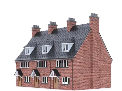 English Brick House 17 Low-poly 3D model
