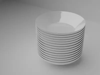A set of plates 3D model