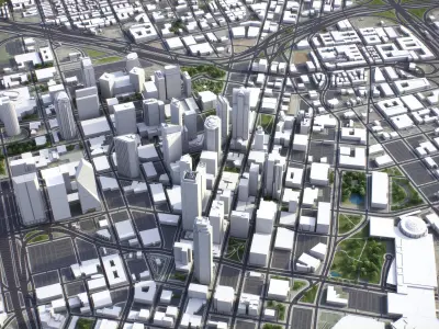 Dallas Low-poly 3D model