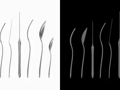 Classic Cutlery Set of 9 Pieces COLLECTION 3D model