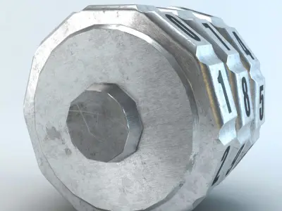 Counter wheel Low-poly 3D model