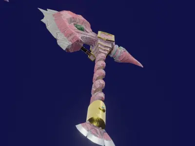 Dragon Axe PBR Low-Poly Game READY Low-poly 3D model