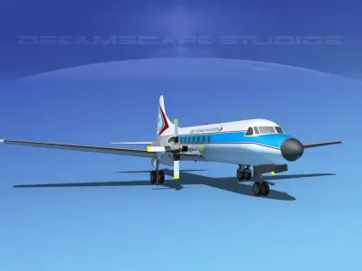 Convair CV-580 Gulf Coast Avaition 3D model
