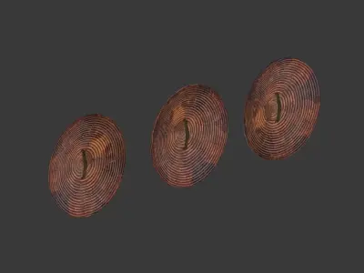 Round Medieval Shield  low-poly gameready model Free low-poly 3D model