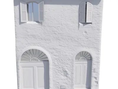 3D Scanned Italian Facade 001 Low-poly 3D model
