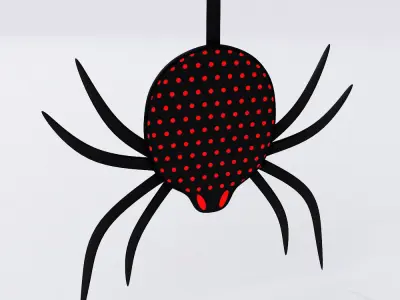 Hanging spider decoration 3d model 3D model