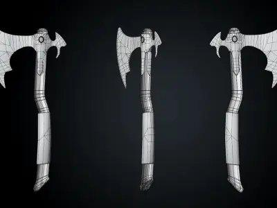 Medieval Axe Low-poly Game ready Low-poly 3D model