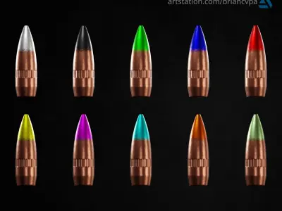556x45mm Ammunition Pack Low-poly 3D model