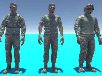 Military Pack Low-poly 3D model
