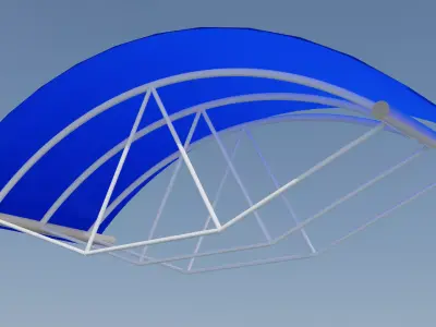 Glazed entrance Canopy 3D model