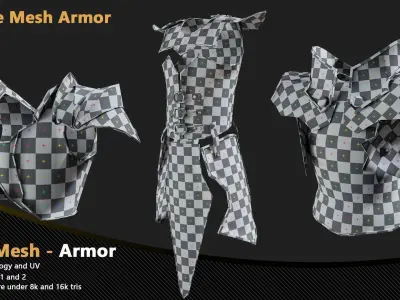 27 armor Base Mesh - VOL 03 Low-poly 3D model