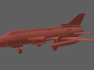 Sukhoi Su-22 aircraft 3D print model