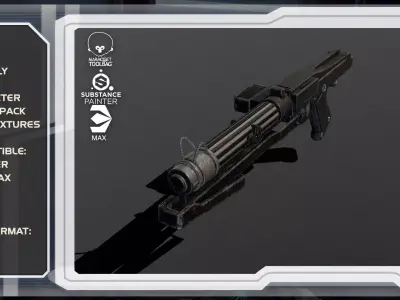 Star wars dc-15s blaster Carbine Low-poly 3D model