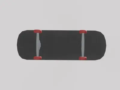 Stylized Low-Poly Skateboard Low-poly 3D model