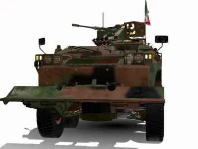 Puma 6x6 Iveco Low-poly 3D model