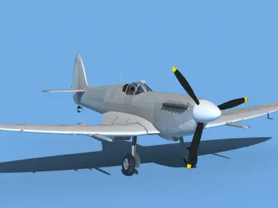 Supermarine Spitfire Mk VIIIb V00 3D model