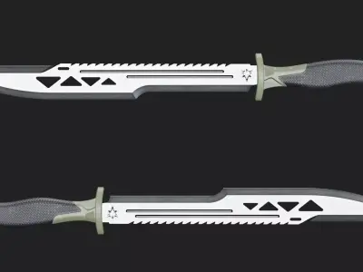 Machete-Gear Low-poly 3D model