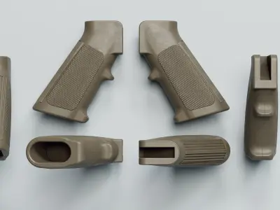 A2 Pistol Grip - Replica Low-poly 3D model