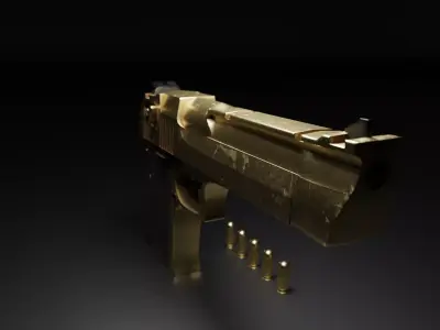 Heavy Pistol PBR 3D Model 3D model