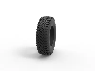 Military tire 14 Scale 1 to 25 3D print model