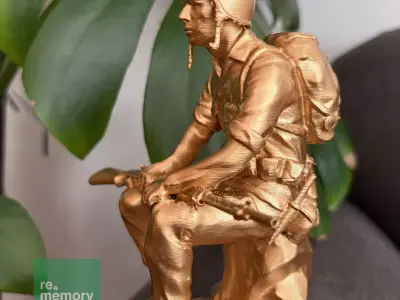 The Remembrance 1 12 Scale Mourning Soldier Statue 3D print model