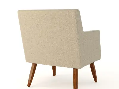Armchair Combine Charlote with Pe Palito 3D model