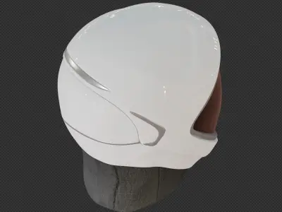 SpaceX 2020 Historical FIRST Commercial flight Suit Helmet Low-poly 3D model
