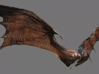 Ancient Jurassic Dragon Wings 3D model
